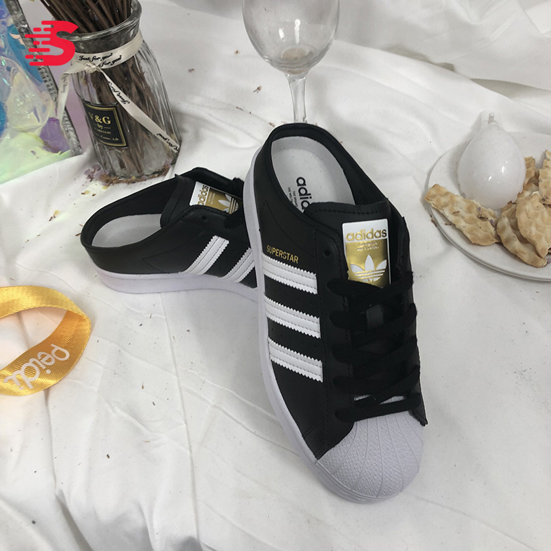 阿迪达斯三叶草男女休闲半拖板鞋