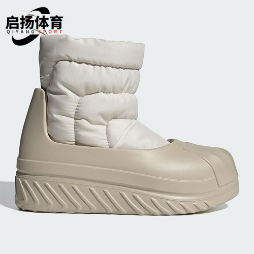 阿迪达斯男女高帮厚底保暖靴子