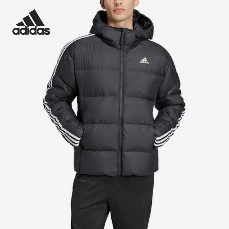 Adidas/阿迪达斯官方正品新款男士保暖经典连帽防风羽绒服JN7478
