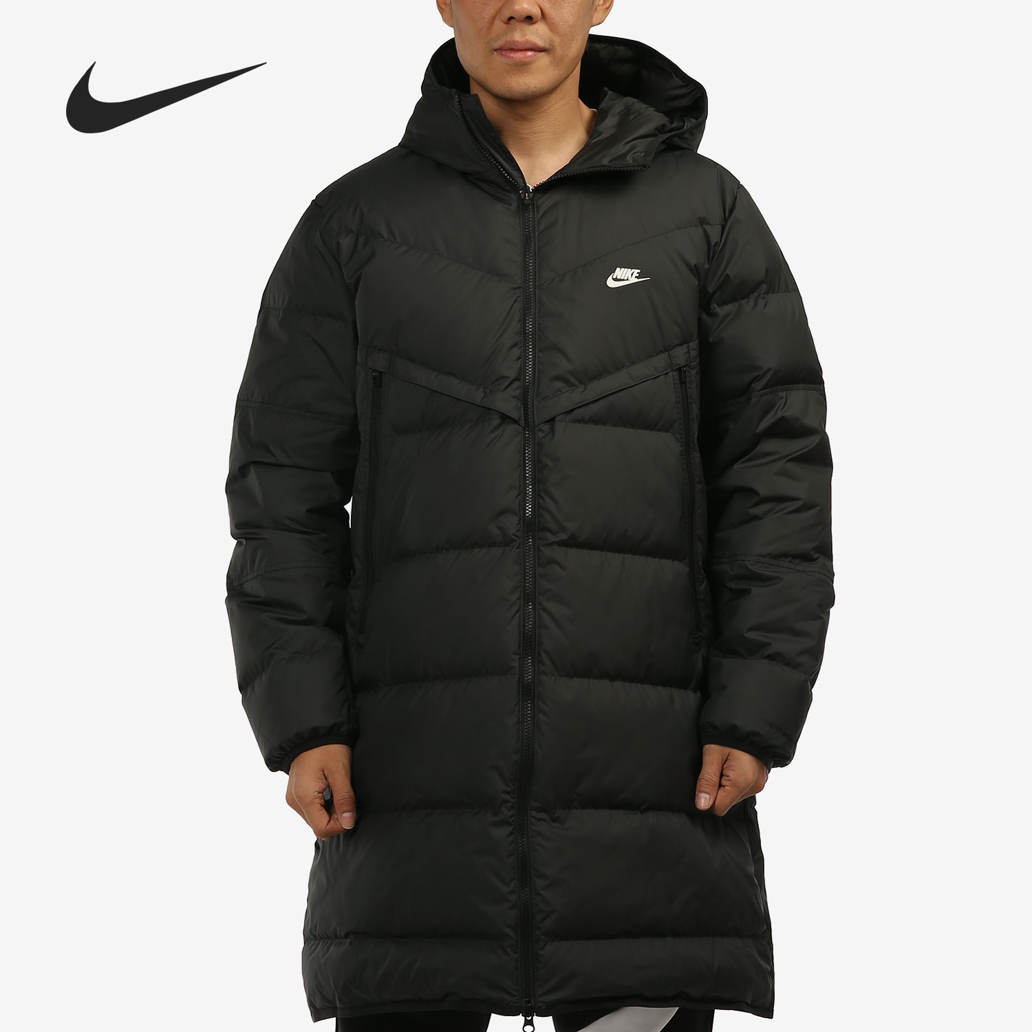 Nike/耐克正品男子中长款连帽保暖休闲运动羽绒服 DD6789-010