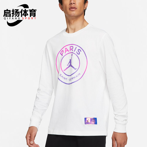 Nike/耐克正品男士印花图案圆领经典运动透气长袖T恤CZ0792-100