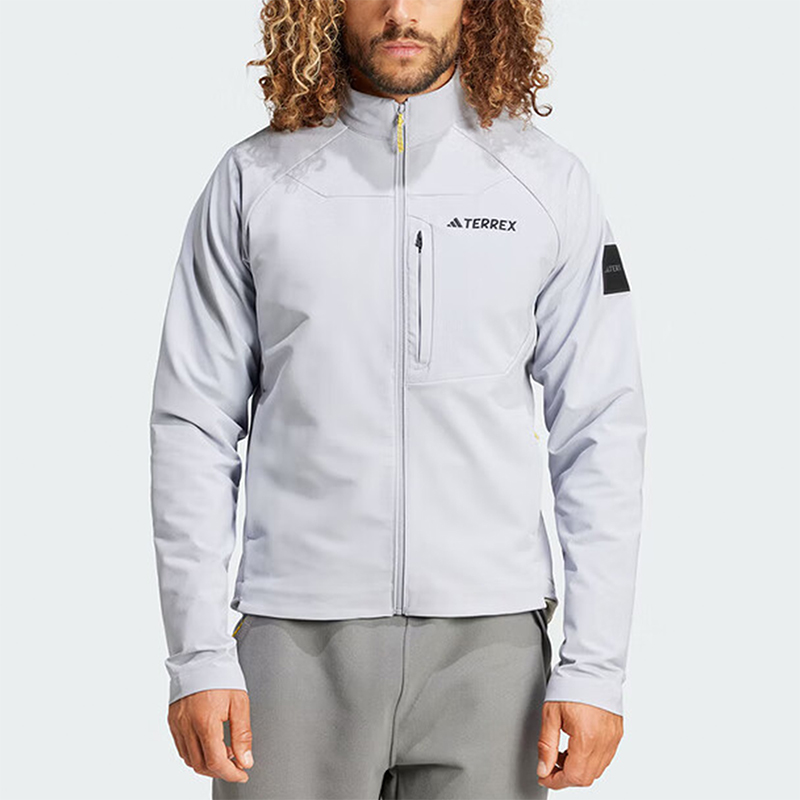 阿迪达斯男士梭织拉链外套