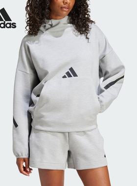 Adidas/阿迪达斯官方正品当季新款女士连帽休闲训练卫衣JD9592