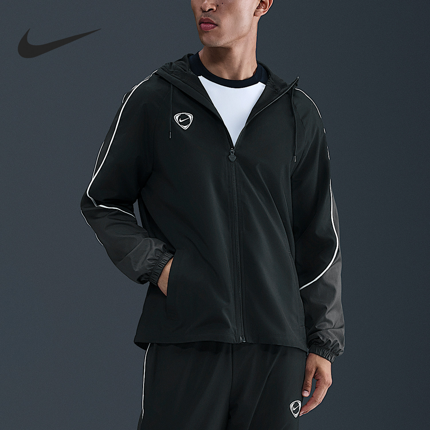 Nike/耐克正品Academy+ Repel男士拉链足球夹克HV3581-010