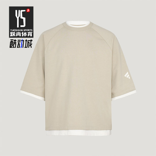 Adidas/阿迪达斯正品2026男士宽松时尚圆领经典日常休闲T恤KY5599