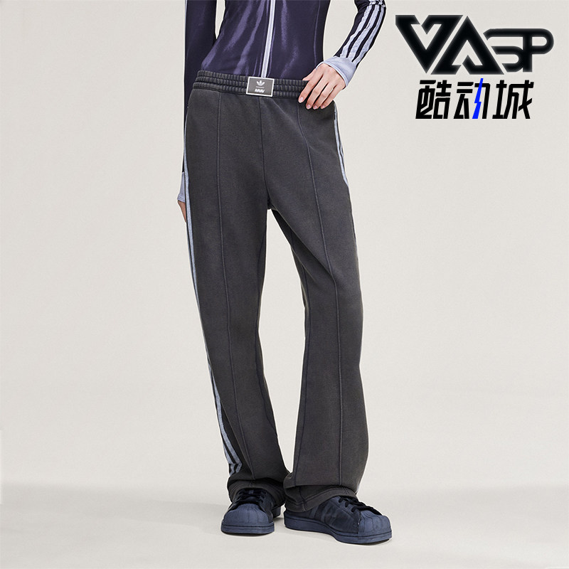 Adidas/阿迪达斯正品三叶草新款女深灰色经典街头运动裤KA9843