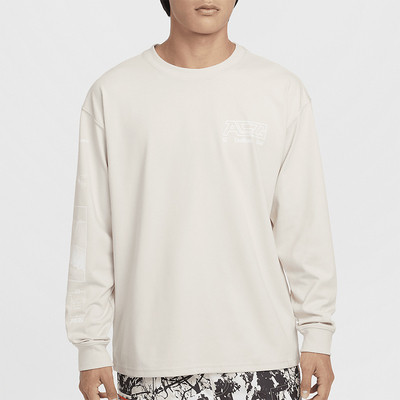 耐克男士圆领简约柔软长袖T恤