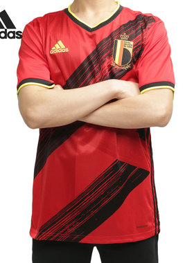 Adidas/阿迪达斯男子主场球迷版足球短袖球衣T恤EJ8546