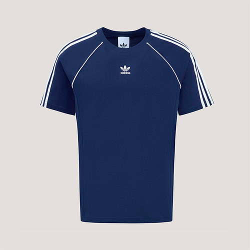 Adidas/阿迪达斯正品三叶草男士宽松休闲经典复古条纹T恤KY2875