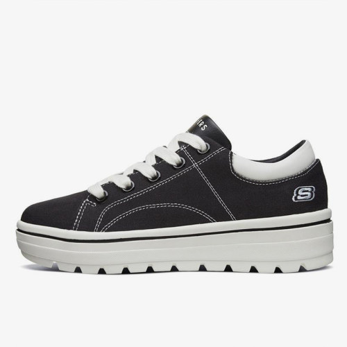Skechers/斯凯奇正品Street Cleat 女子帆布厚底运动休闲板鞋