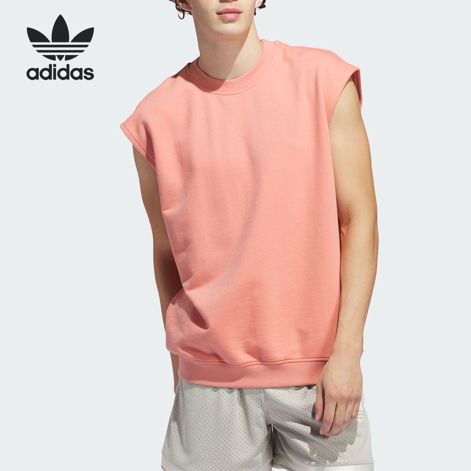 Adidas/阿迪达斯官方正品三叶草SUMMER TANK 男女运动背心IR6389