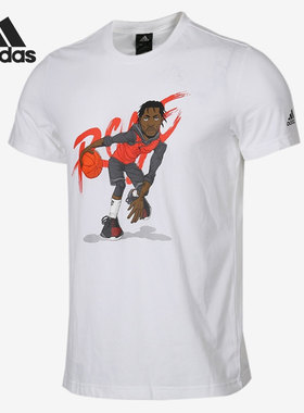 Adidas/阿迪达斯正品男子卡通印花运动篮球短袖T恤 CW9195