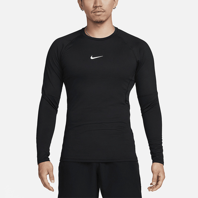 Nike/耐克正品Pro Warm男士运动薄绒拼接速干长袖T恤FB7983-010