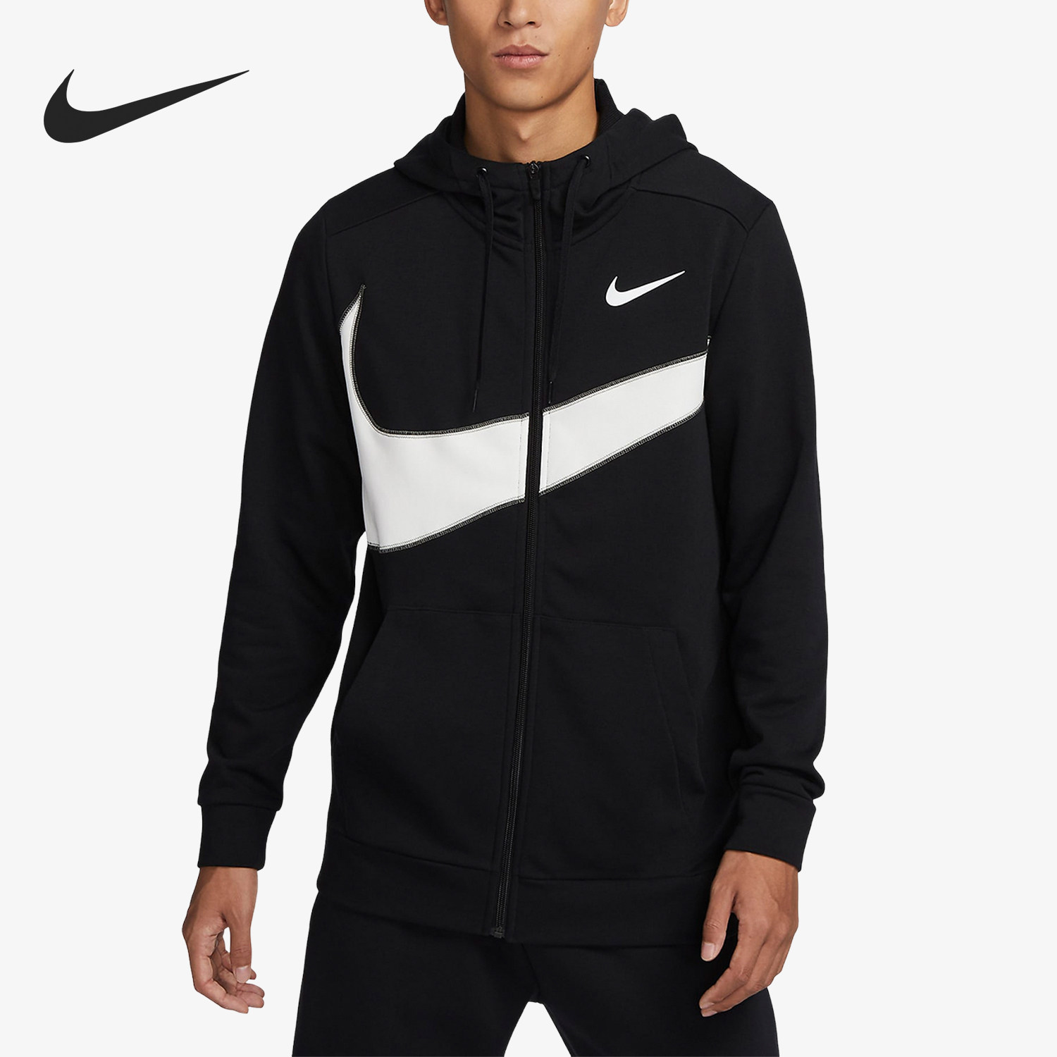 Nike/耐克正品秋季男士连帽针织大勾休闲运动卫衣FB8576-010