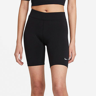 CZ8527 2025女士日常松紧腰刺绣透气紧身短裤 010 耐克正品 Nike