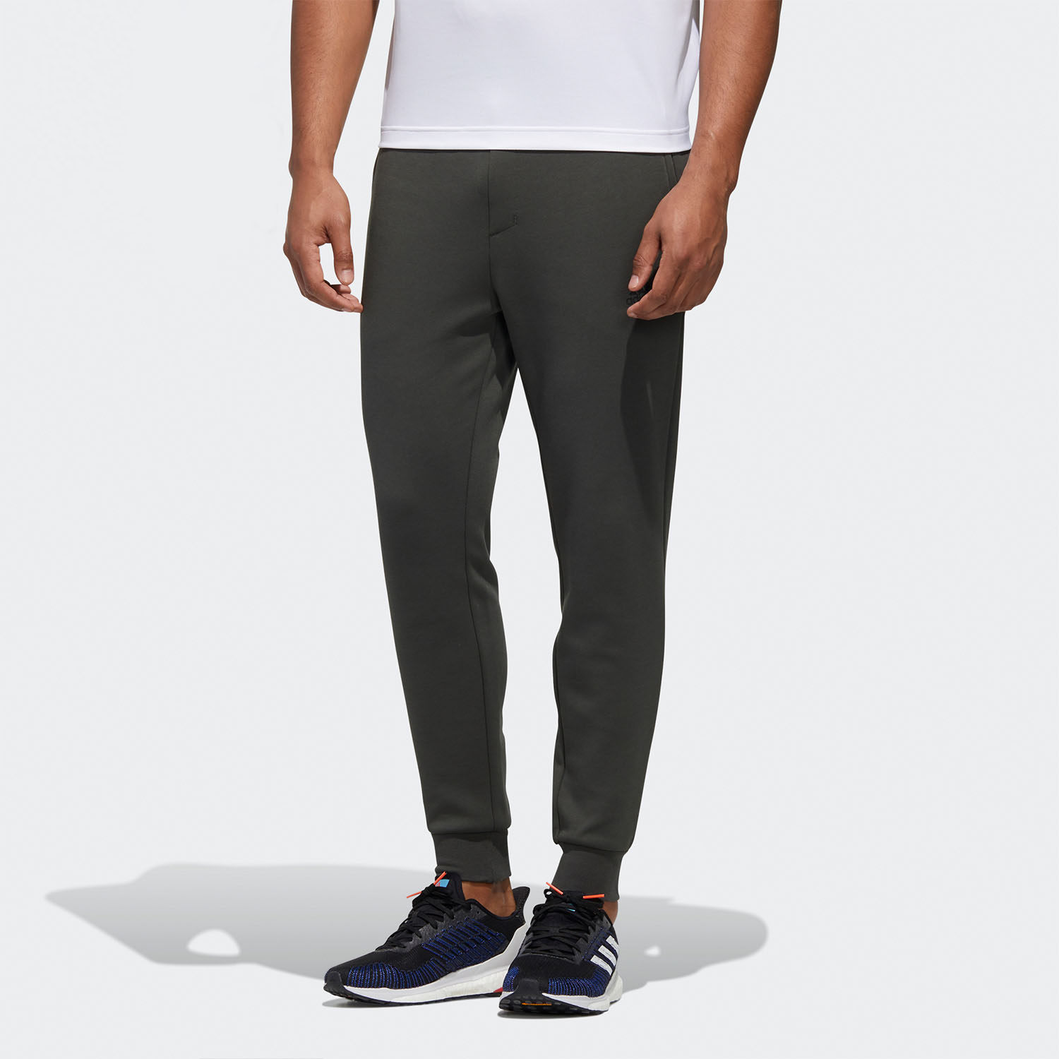 Adidas/阿迪达斯正品当季新款小脚针织黑色休闲长裤GF3973 GF3974