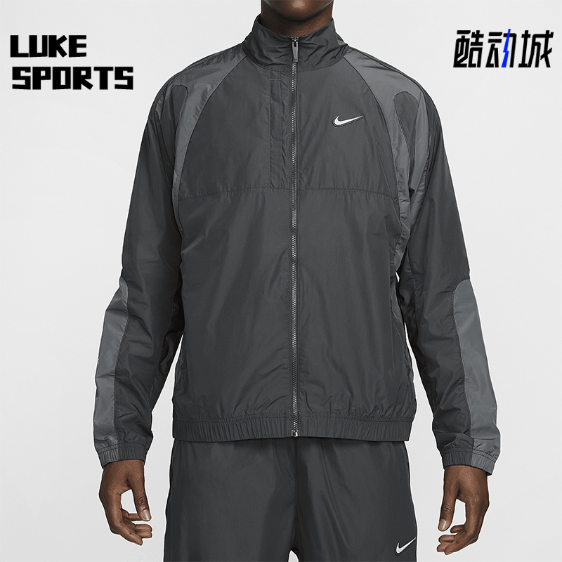 耐克男士休闲立领拉链外套