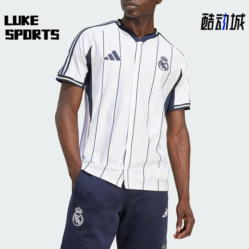 Adidas/阿迪达斯正品夏季男士透气运动训练棒球衫短袖T恤JN3073