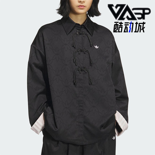 Adidas/阿迪达斯正品2025 三叶草女士新中式透气经典外套KB6407