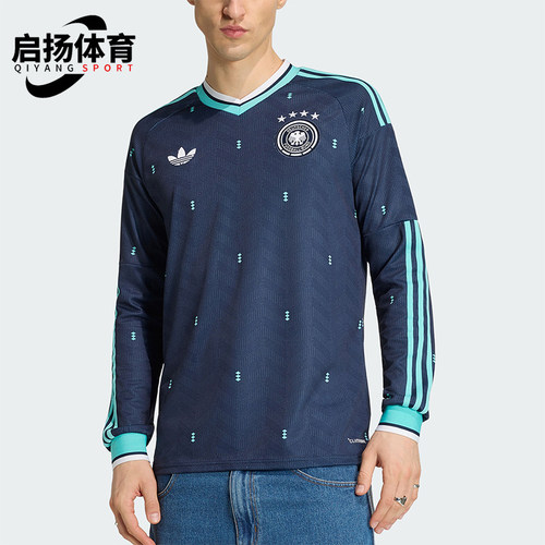 Adidas/阿迪达斯正品三叶草男士足球修身针织运动长袖T恤JM1381
