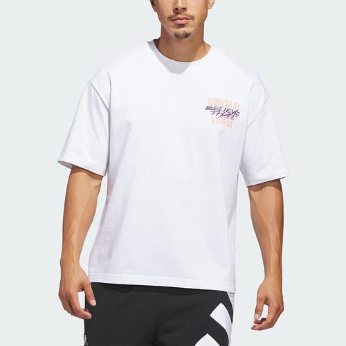 Adidas/阿迪达斯正品夏季男士宽松运动圆领经典篮球运动T恤KW1849