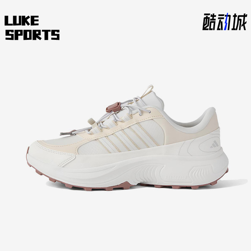Adidas/阿迪达斯正品ROAMWANDER新款女白粉色鞋经典跑步鞋JS4356