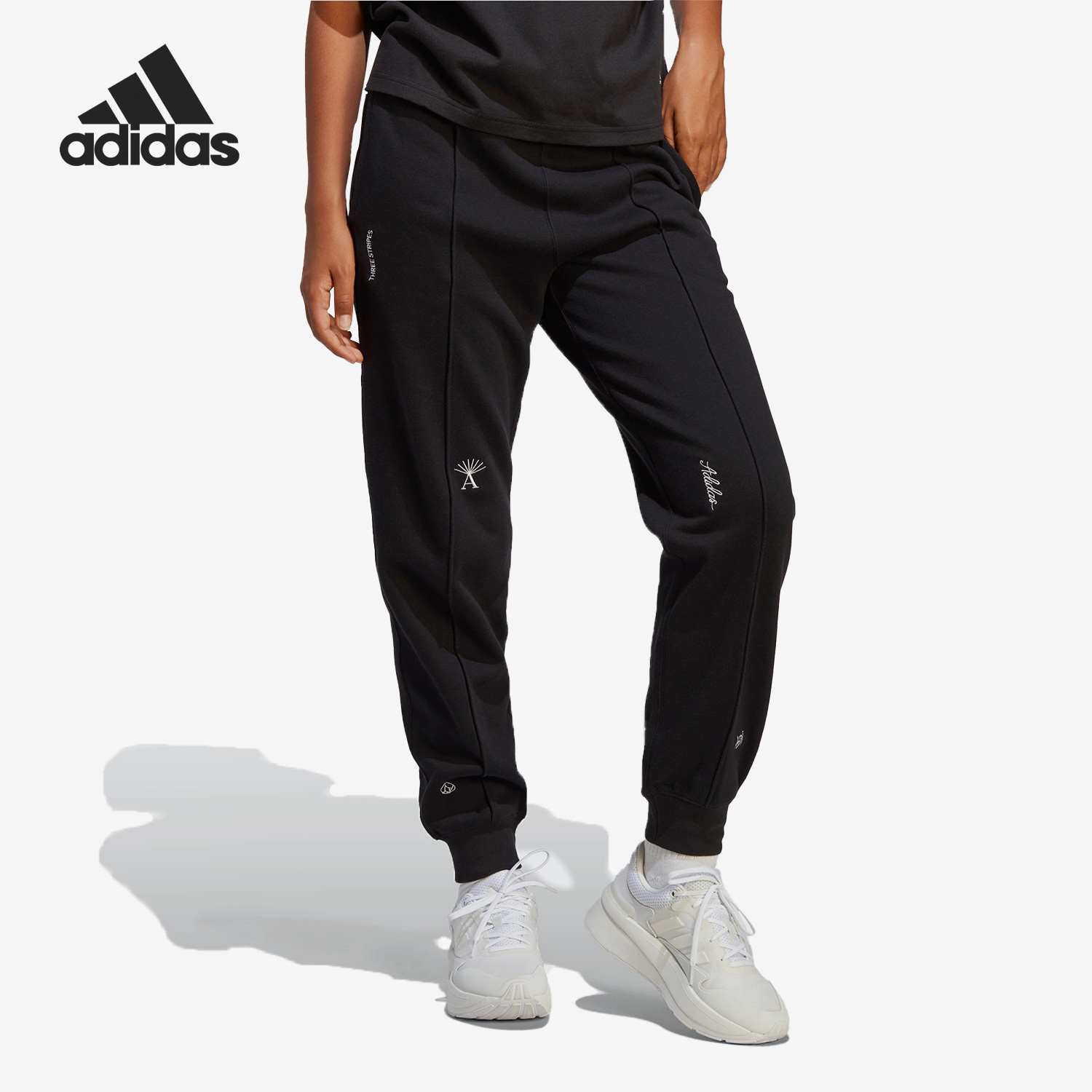 Adidas/阿迪达斯正品春季新款女子运动透气宽松长裤IC0806