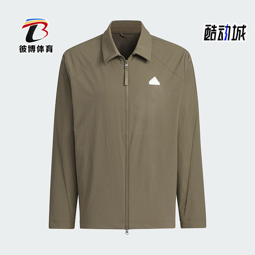 阿迪达斯男士翻领夹克外套