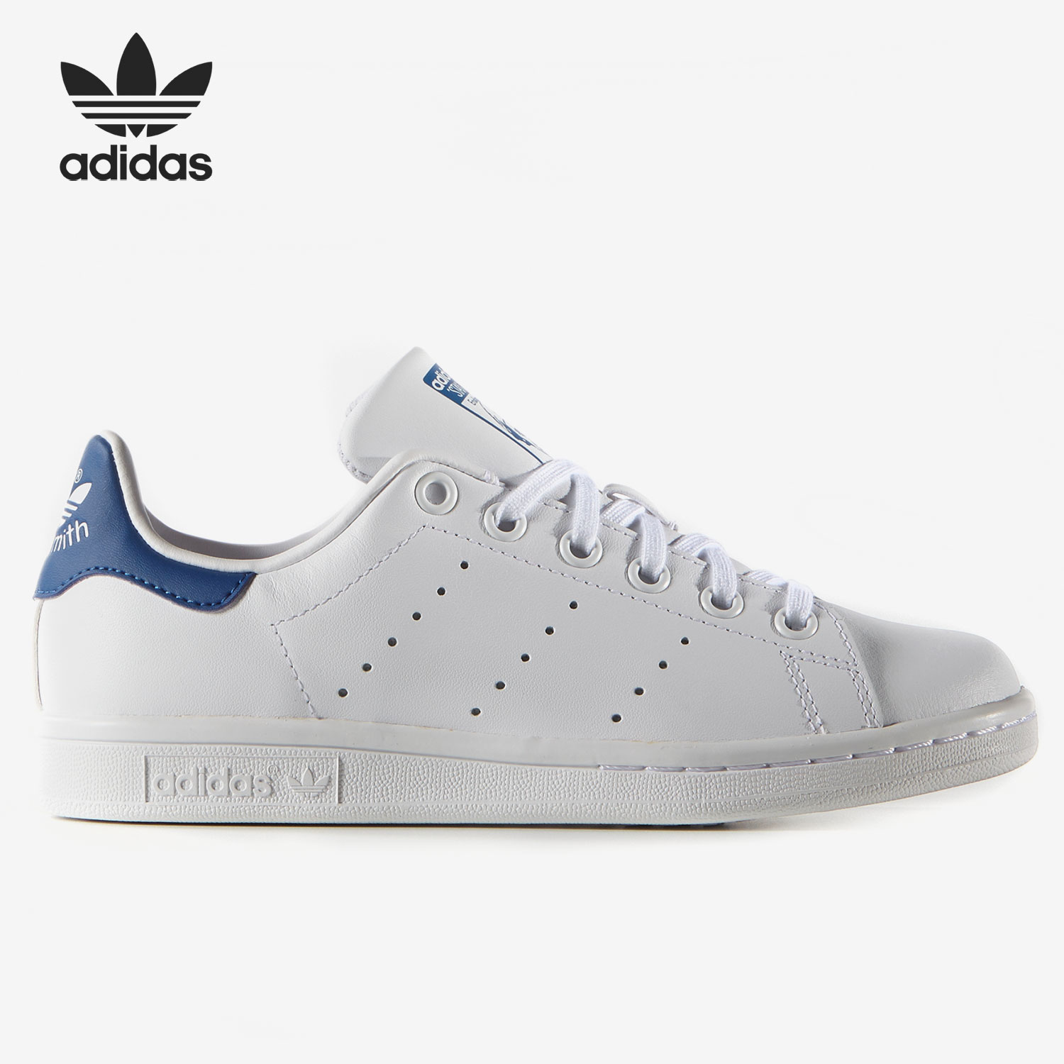 Adidas/阿迪达斯正品三叶草stan smith蓝尾小白鞋休闲板鞋S74778