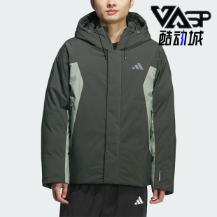 JKT男士 Adidas DOWN 拼接宽松保暖羽绒服KC2508 阿迪达斯正品
