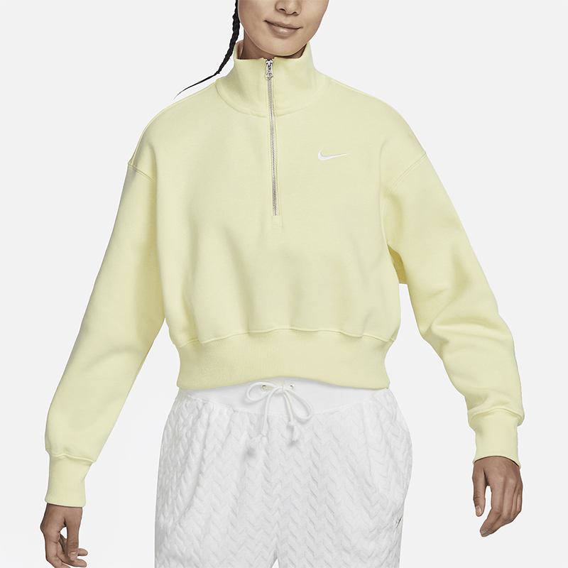 耐克女士短款休闲运动清新卫衣