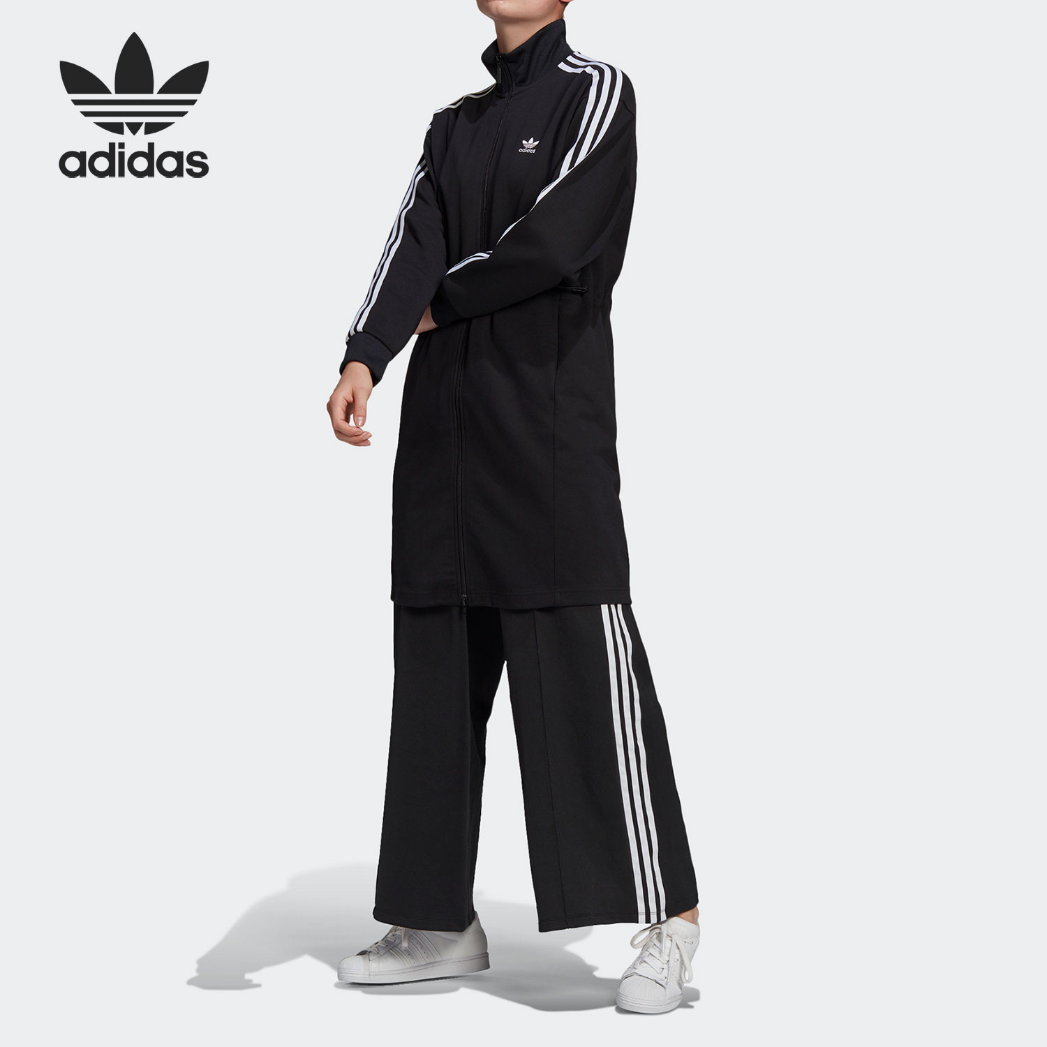 阿迪达斯三叶草女子运动夹克外套