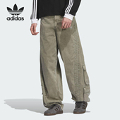 宽松牛仔长裤 Adidas 工装 三叶草女士经典 KE0467 阿迪达斯正品