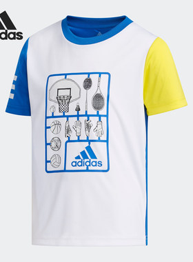 Adidas/阿迪达斯正品当季男小童LB SS CL TEE1休闲短袖T恤DW4100