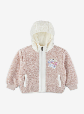 Nike/耐克正品Whimsy 幼童时尚连帽抓绒保暖夹克外套IQ9994-667