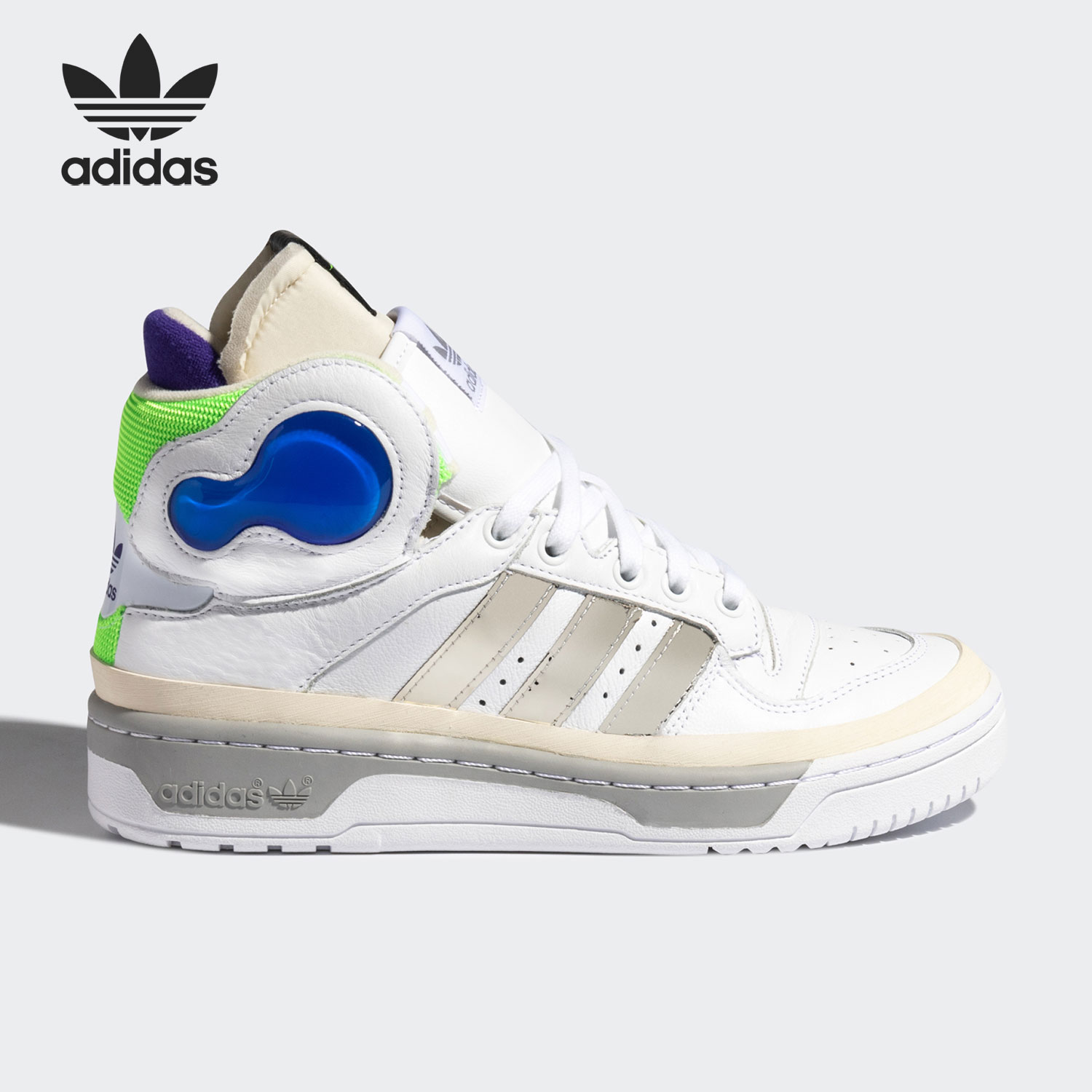 Adidas/阿迪达斯正品三叶草当季新款男子高帮透气运动板鞋 FU8407