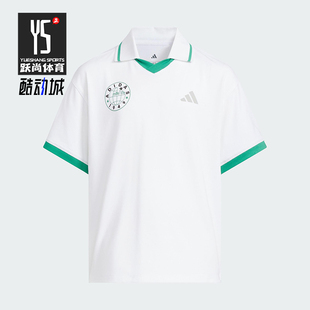 儿童透气印花宽松休闲落肩POLO衫 夏季 JL7528 阿迪达斯正品 Adidas