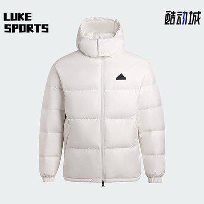 Adidas/阿迪达斯正品冬季男女运动连帽保暖宽松休闲羽绒服KH3421