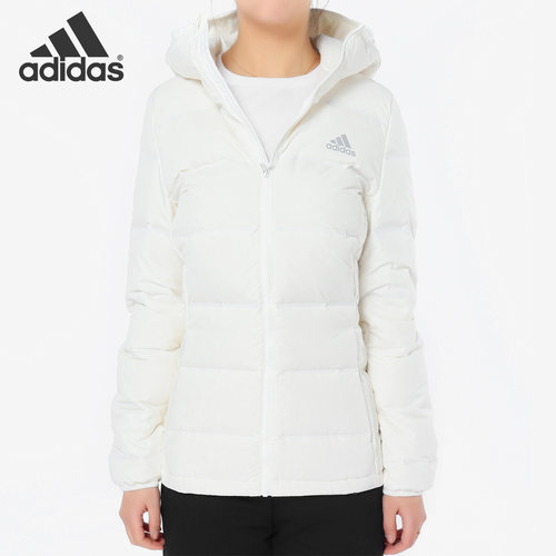 Adidas/阿迪达斯官方正品女子户外保暖防风连帽运动羽绒服BQ1927