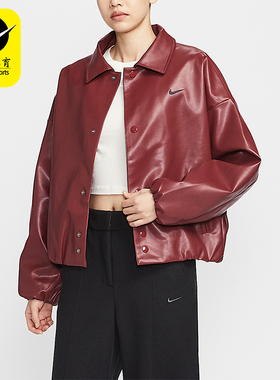 Nike/耐克正品2025冬季款女士日常翻领刺绣耐穿外套IO0477-677