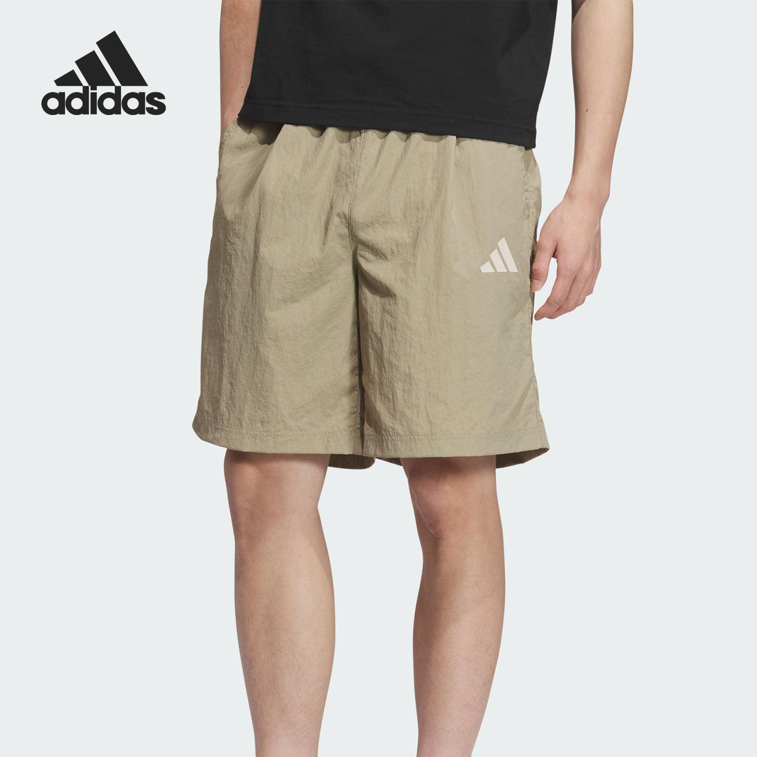 Adidas/阿迪达斯官方正品2025夏季款男士梭织运动户外短裤KF0333