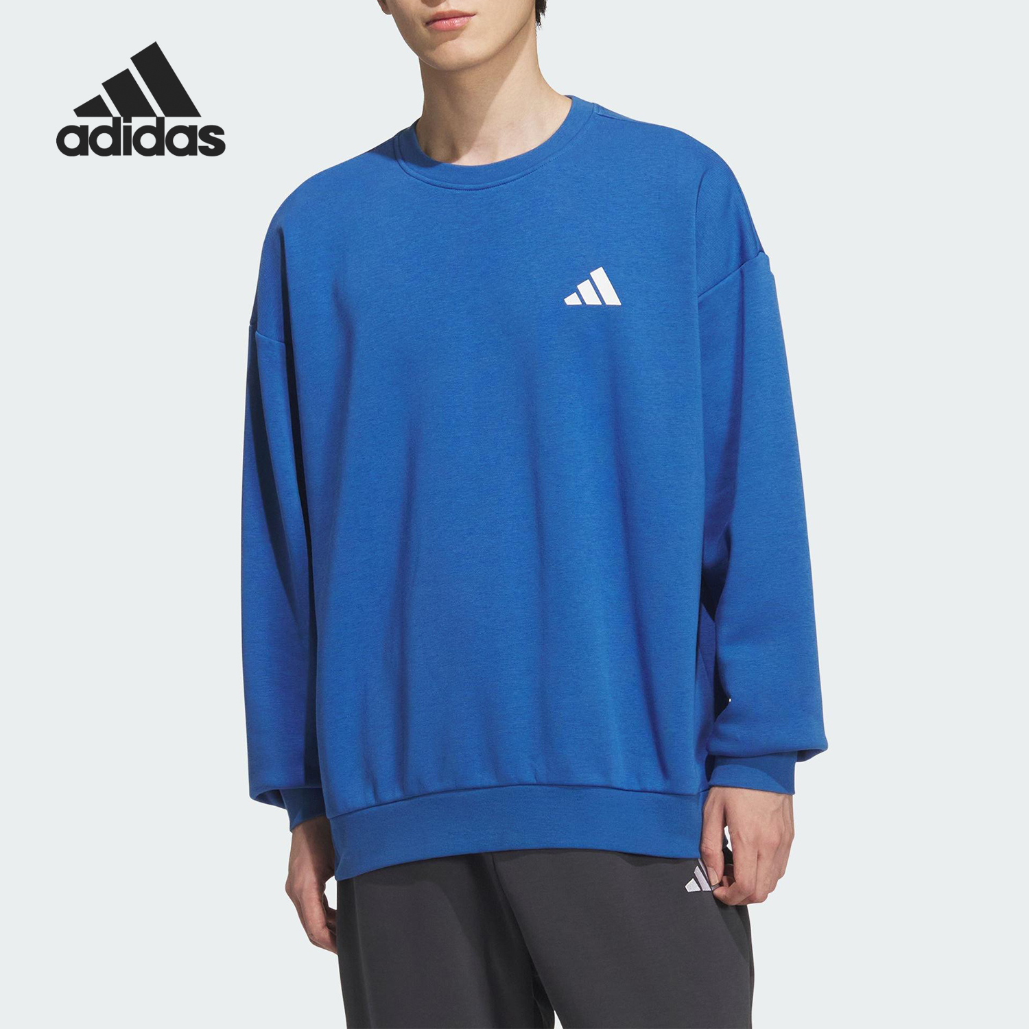 Adidas/阿迪达斯正品V GFX CREW 2男女宽松休闲卫衣KF5247