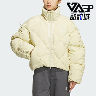 COM BOW DOWN女士宽松立领休闲羽绒服KC2613 阿迪达斯正品 Adidas
