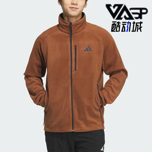 Adidas/阿迪达斯正品FLEECE JACKET男女立领抓绒复古外套KF5213