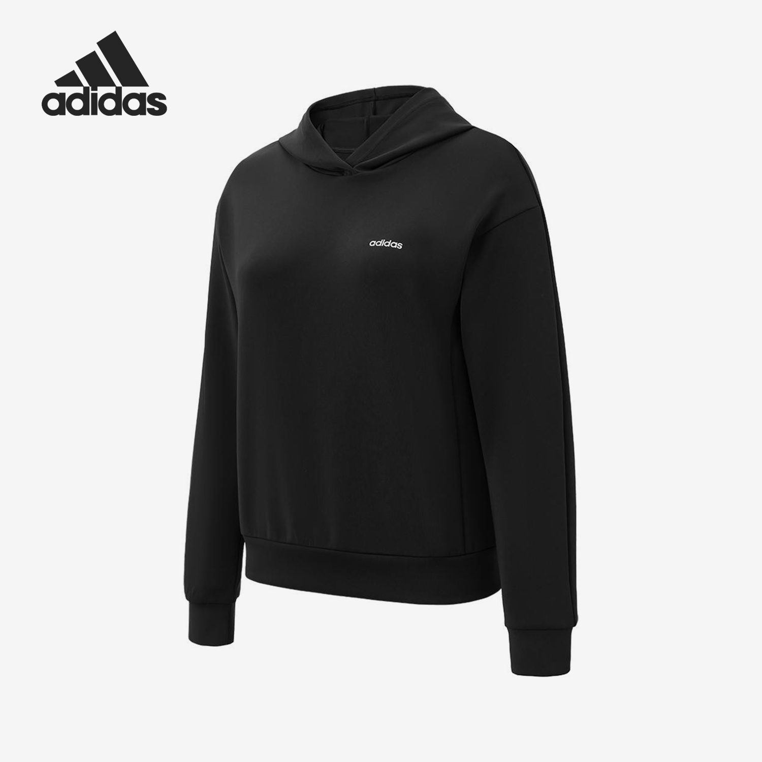 Adidas/阿迪达斯官方正品2025新款女士针织连帽卫衣套头衫JL9635