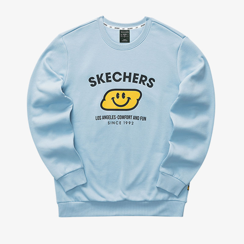 Skechers/斯凯奇正品春季新款男女圆领运动长袖长袖卫衣