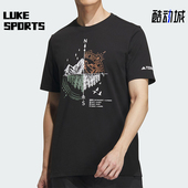户外印花运动短袖 Adidas IU1263 新款 男士 阿迪达斯正品 夏季