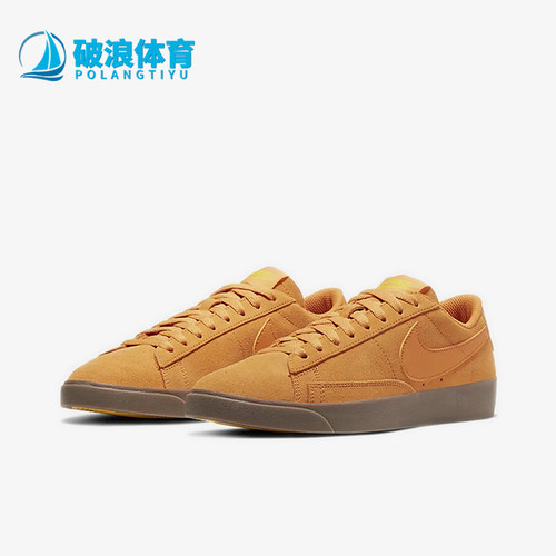 Nike/耐克正品Blazer新款女棕色软底简约经典复古板鞋AV9373-800
