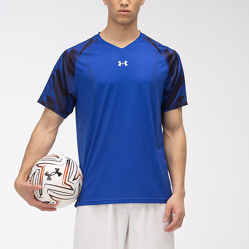 UA/安德玛正品运动男士足球针织透气亲肤复古短袖T恤21500527-400,运动服/休闲服装,运动T恤,淘宝优惠券,粉丝福利购,淘宝优惠卷