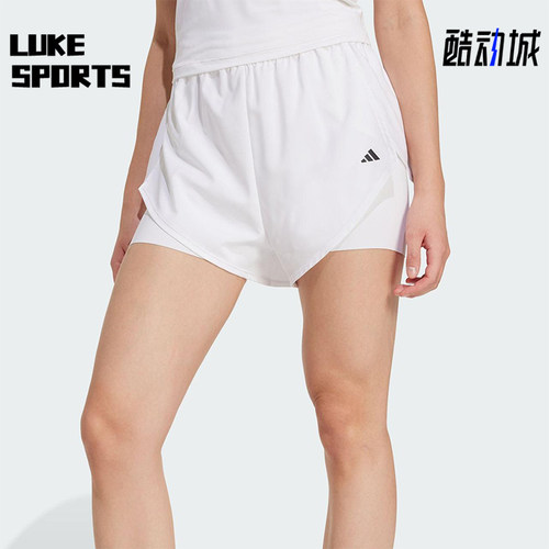 Adidas/阿迪达斯正品2025夏季款女士高腰经典运动训练短裤KB3141